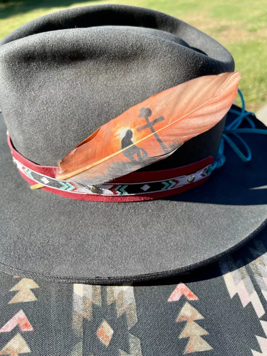 Cowboy Prayer Hat Feather - Western Hat Accessory