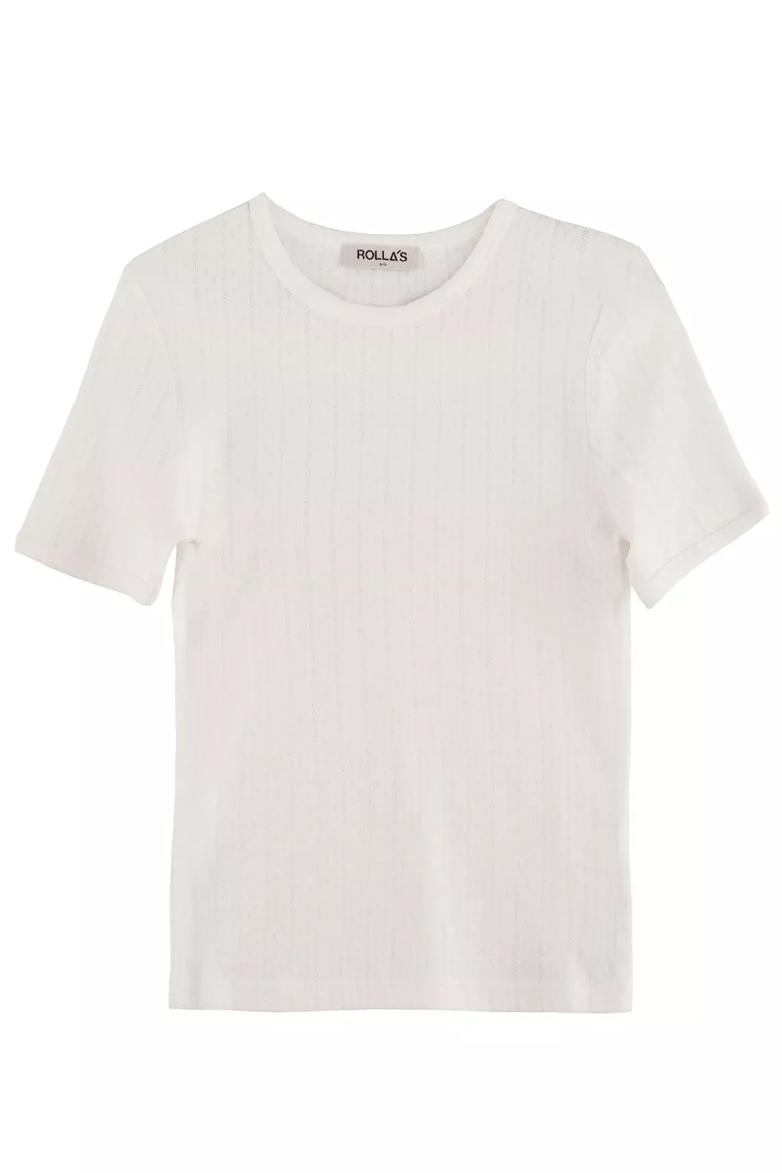 Cream Pointelle Tee