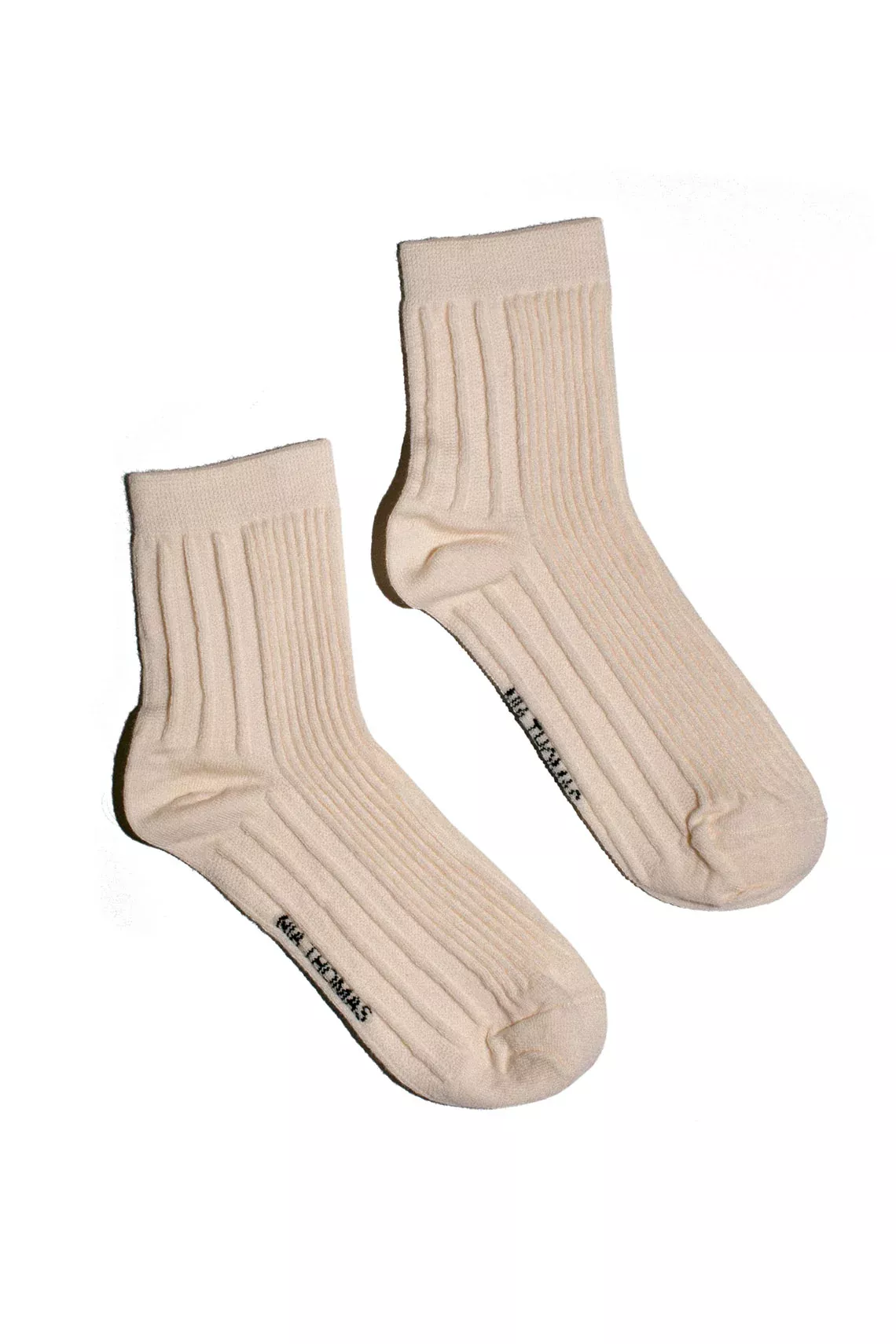 Cream Rib Merino Wool Sock