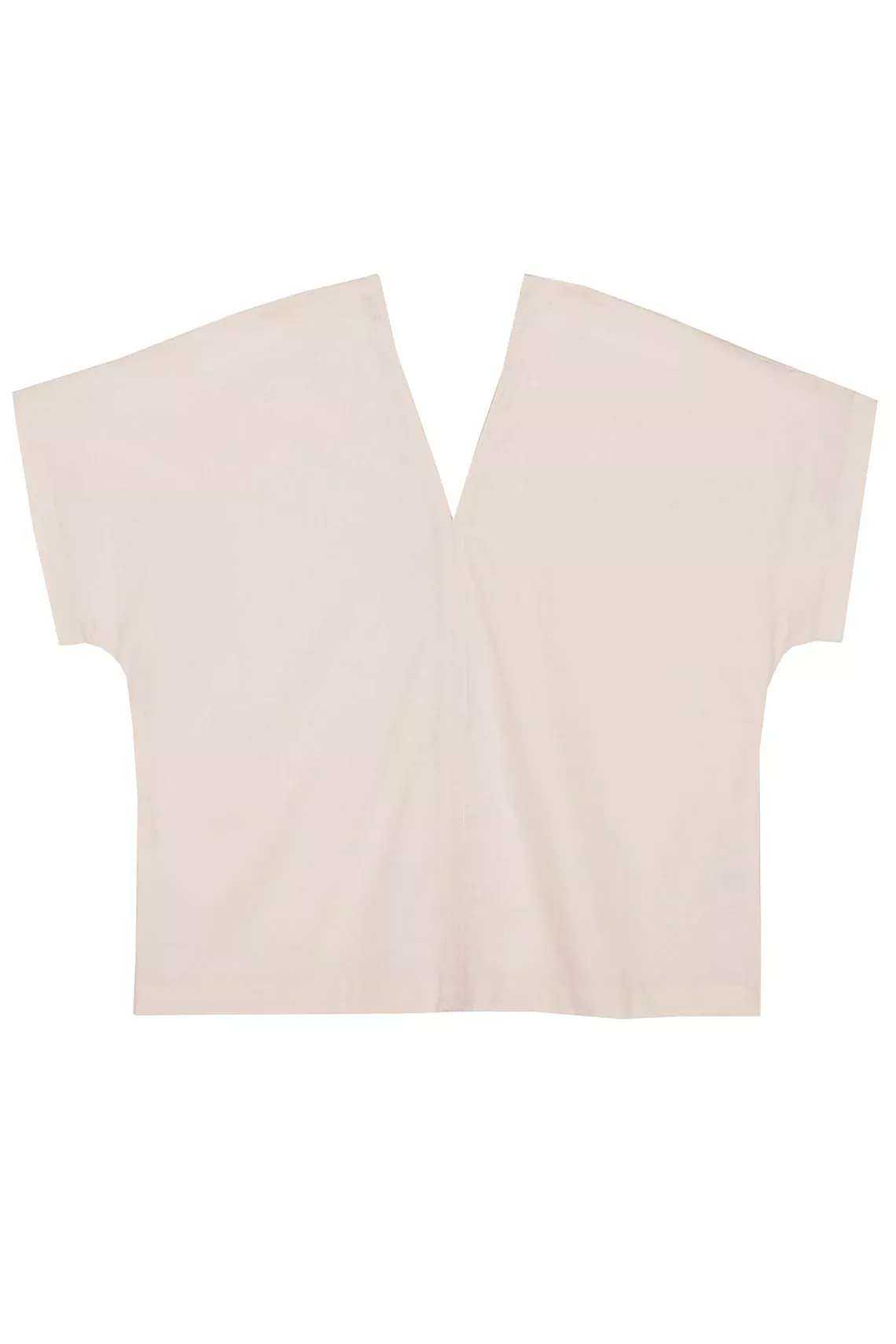 Cream V-neck Top