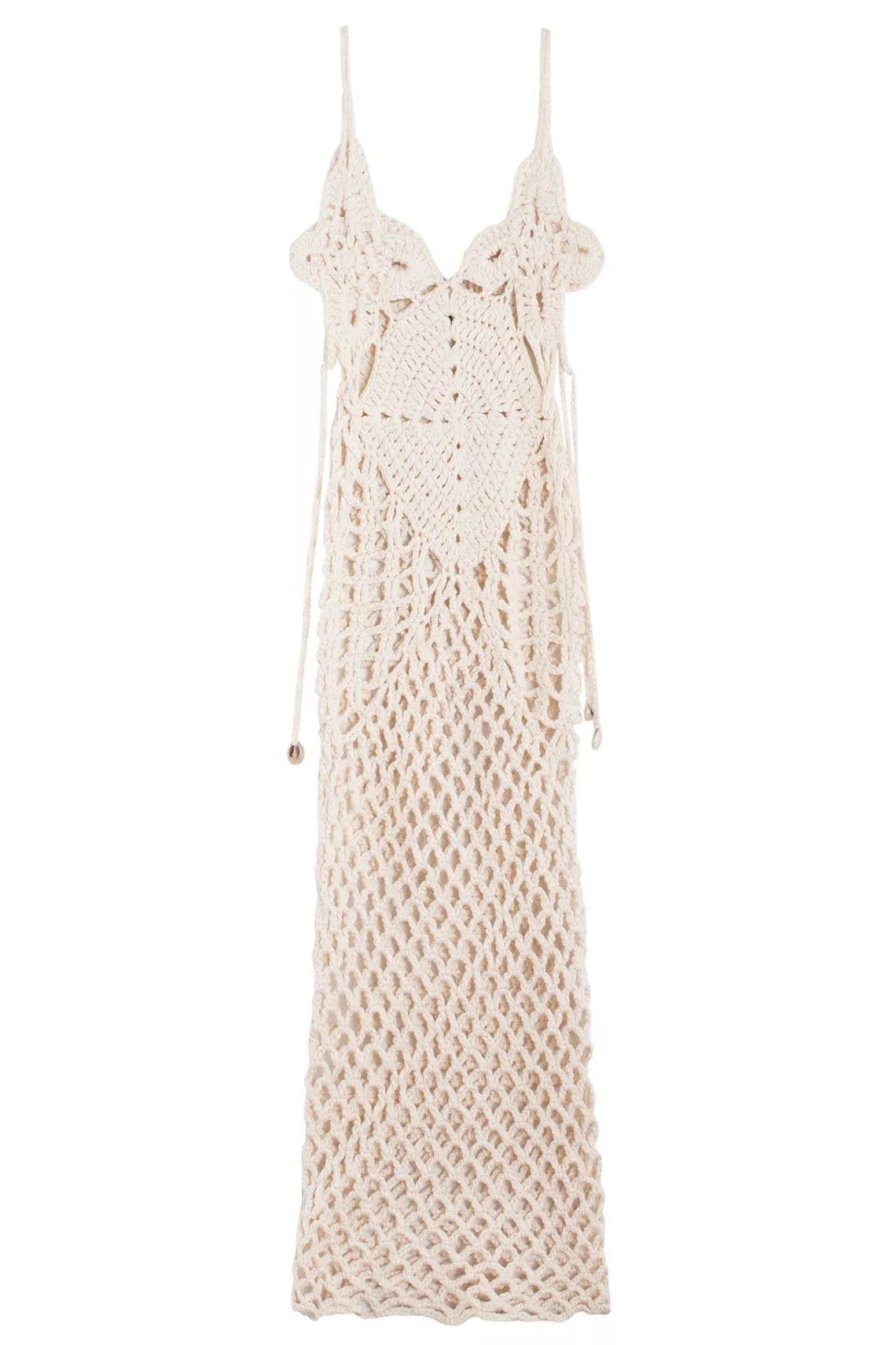 Cream Yemaya Crochet Dress