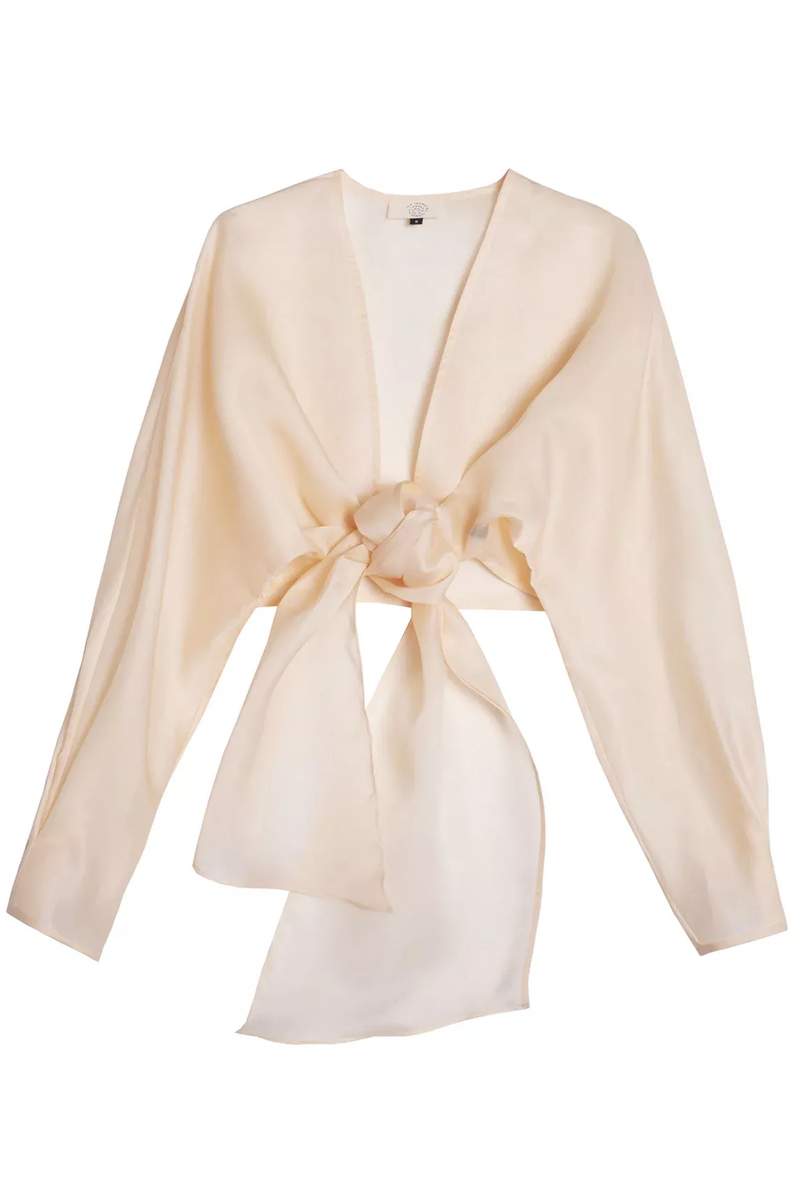 Crema Perla Organza Wrap Top