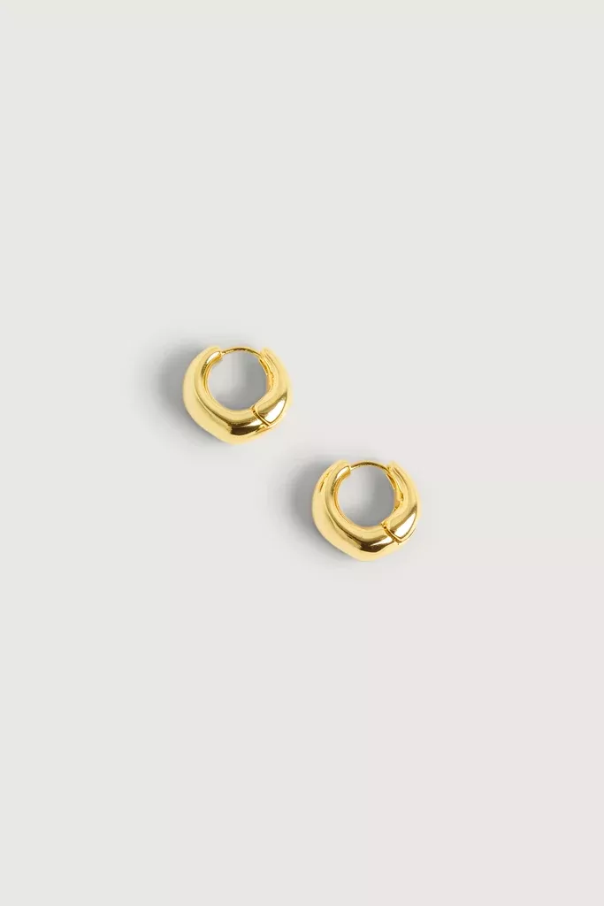 CRESCENT HUGGIE HOOP EARRINGS