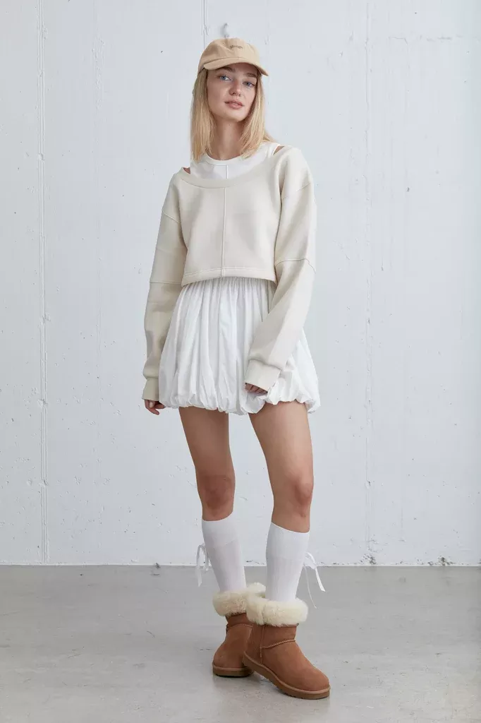 CROPPED CREWNECK SWEATSHIRT