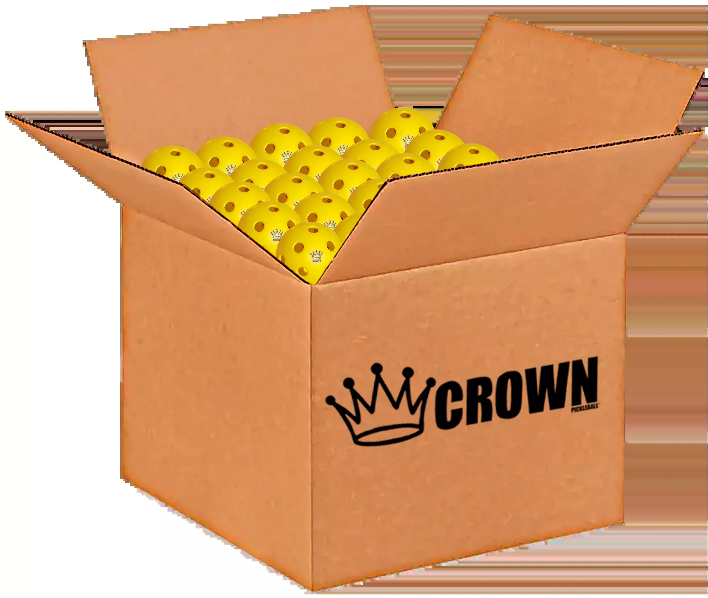 CROWN PICKLEBALL - High-Performance INDOOR Pickleballs (100-PACK LEMON)