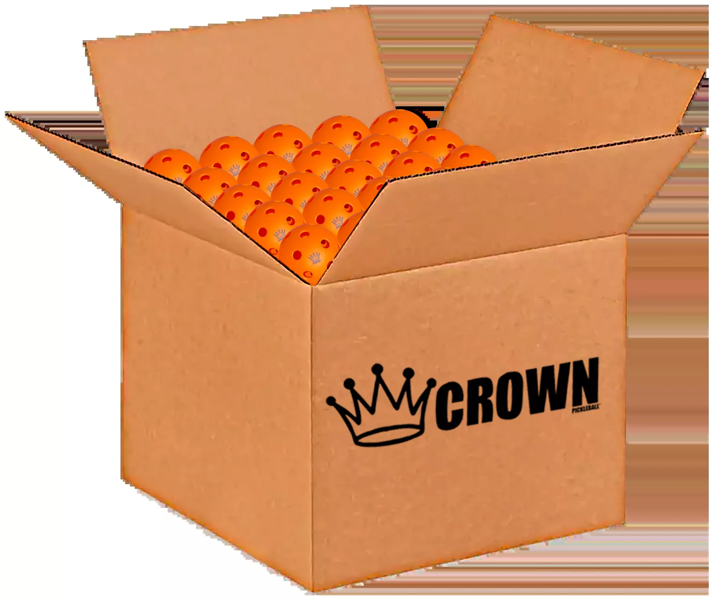 CROWN PICKLEBALL - High-Performance INDOOR Pickleballs (100-PACK TANGERINE)