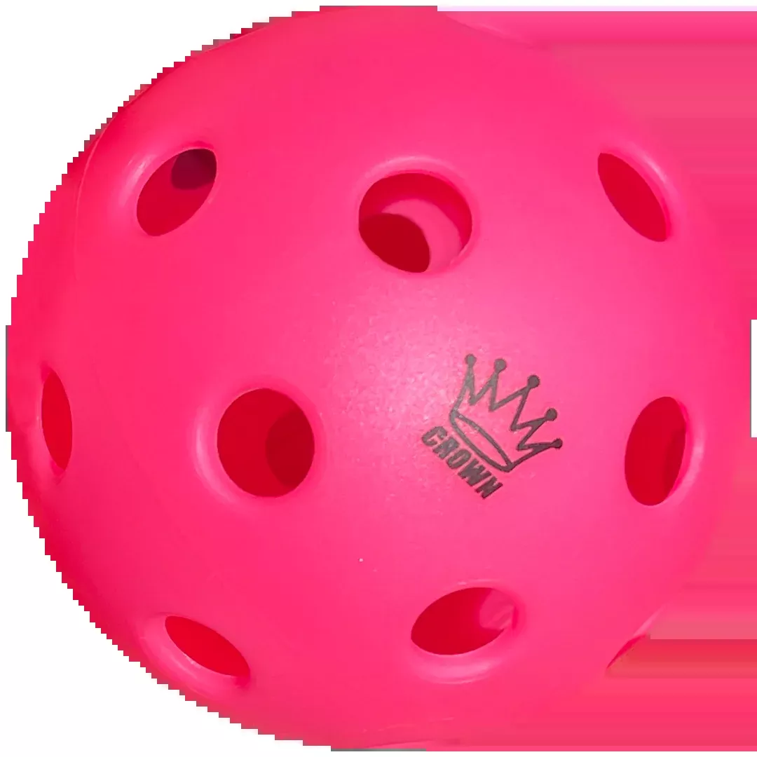 CROWN PICKLEBALL - High-Performance INDOOR Pickleballs (3-PACK DRAGONFRUIT)