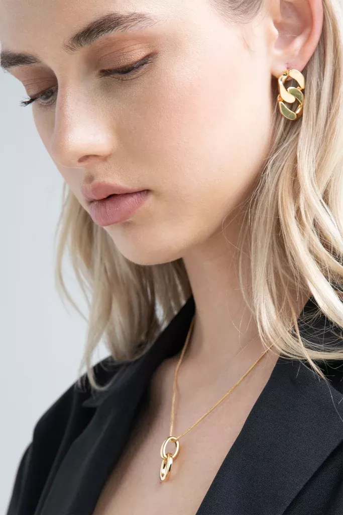 CUBAN LINK DROP EARRING