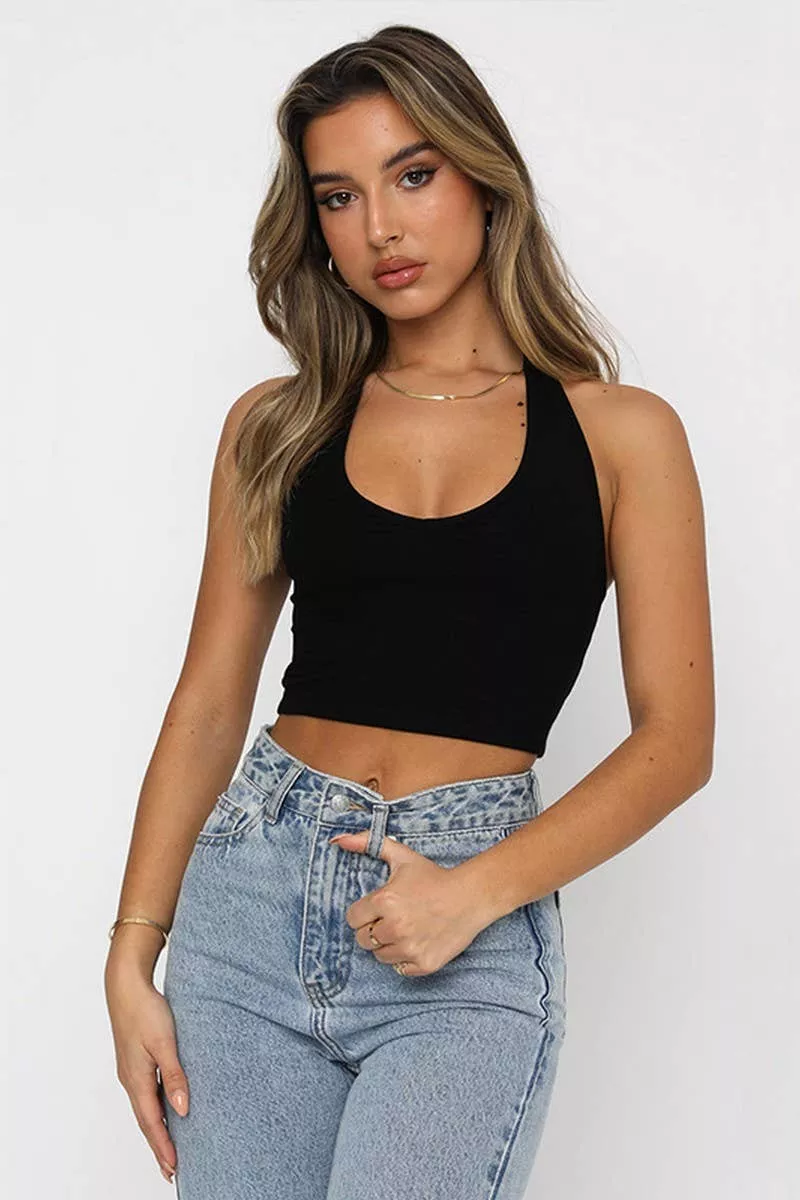 CWTHT0091_V-NECK HALTER NECK VEST