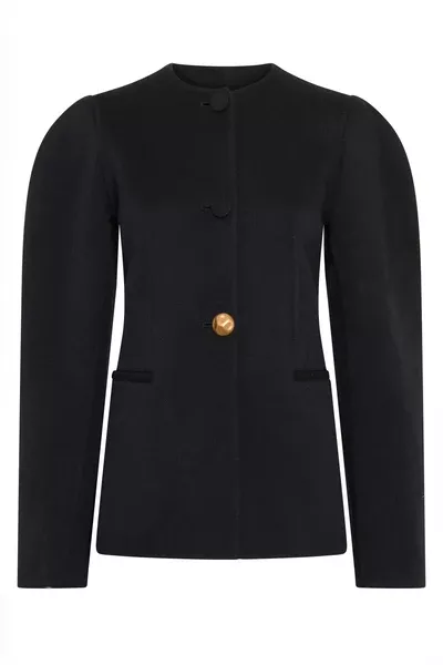 Daelan Jacket in Black Double-face Recycled Cashmere