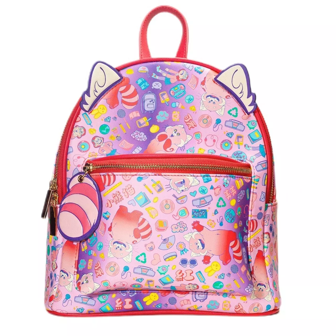Danielle Nicole Turning Red Panda Toss Print Mini Backpack