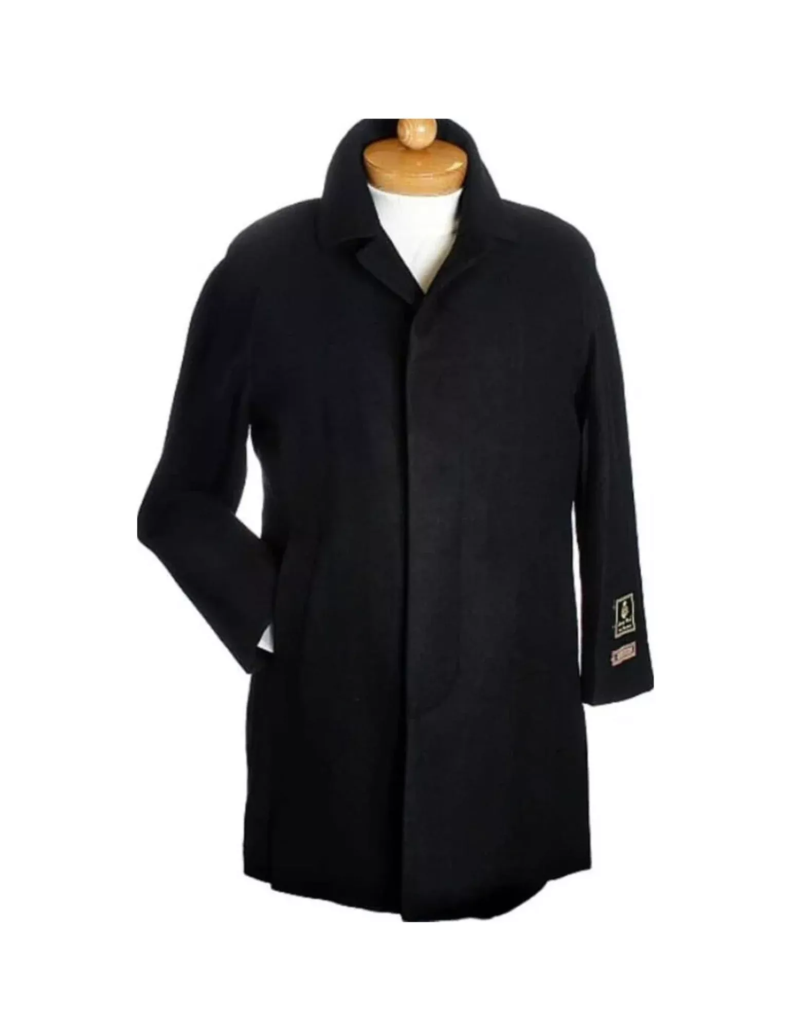 Dark color black 3 Quarter Wool fabric Jacket - men's Overcoat