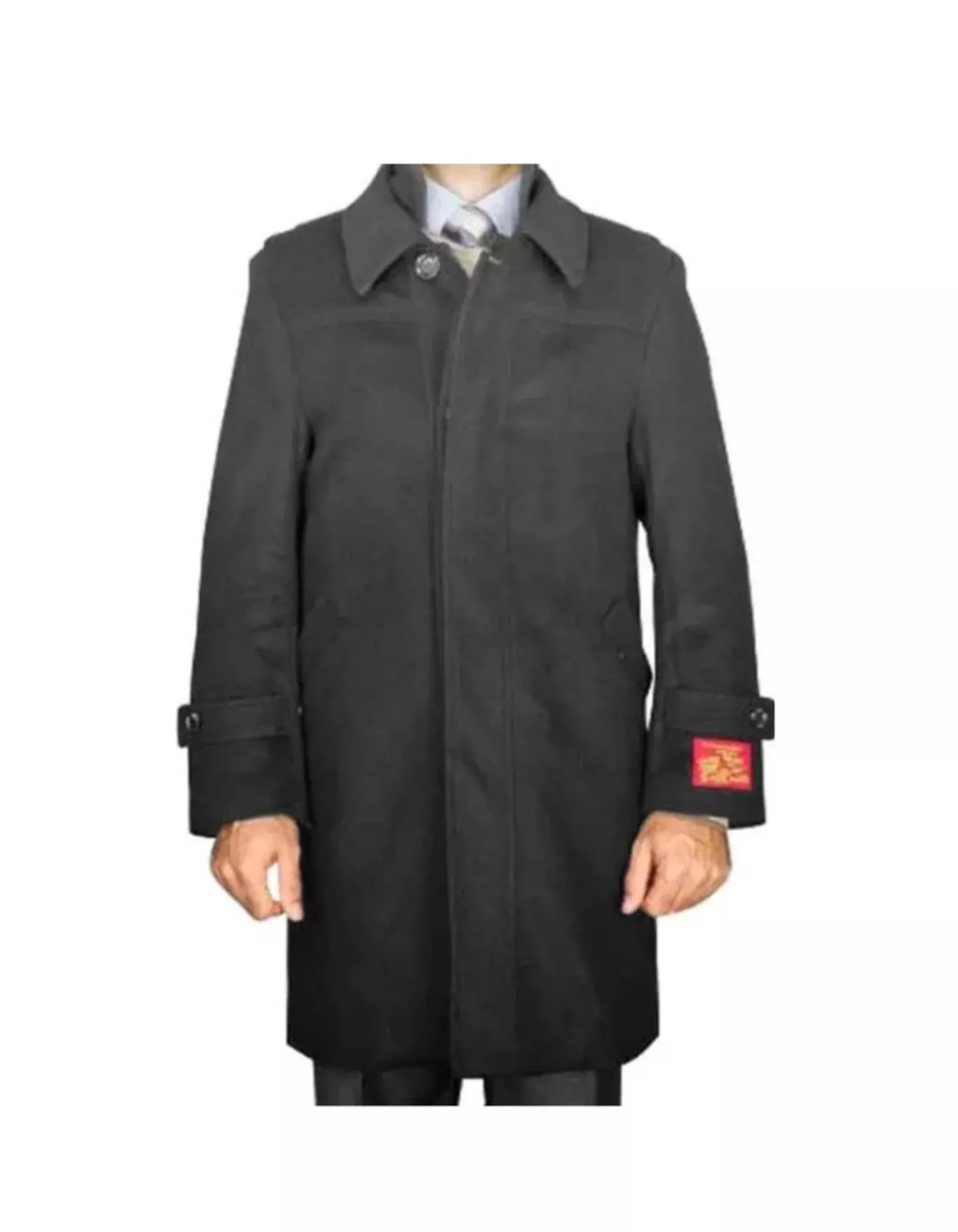 Dark Grey Wool / Blend Modern Coat - Mens Overcoat