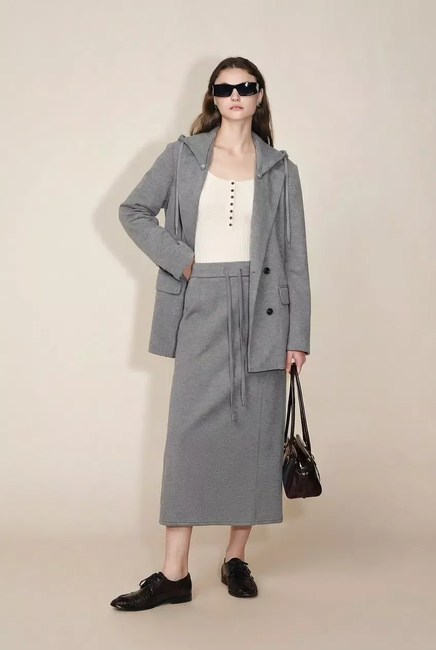 Daseasa Detachable Hoodie Blazer Jacket