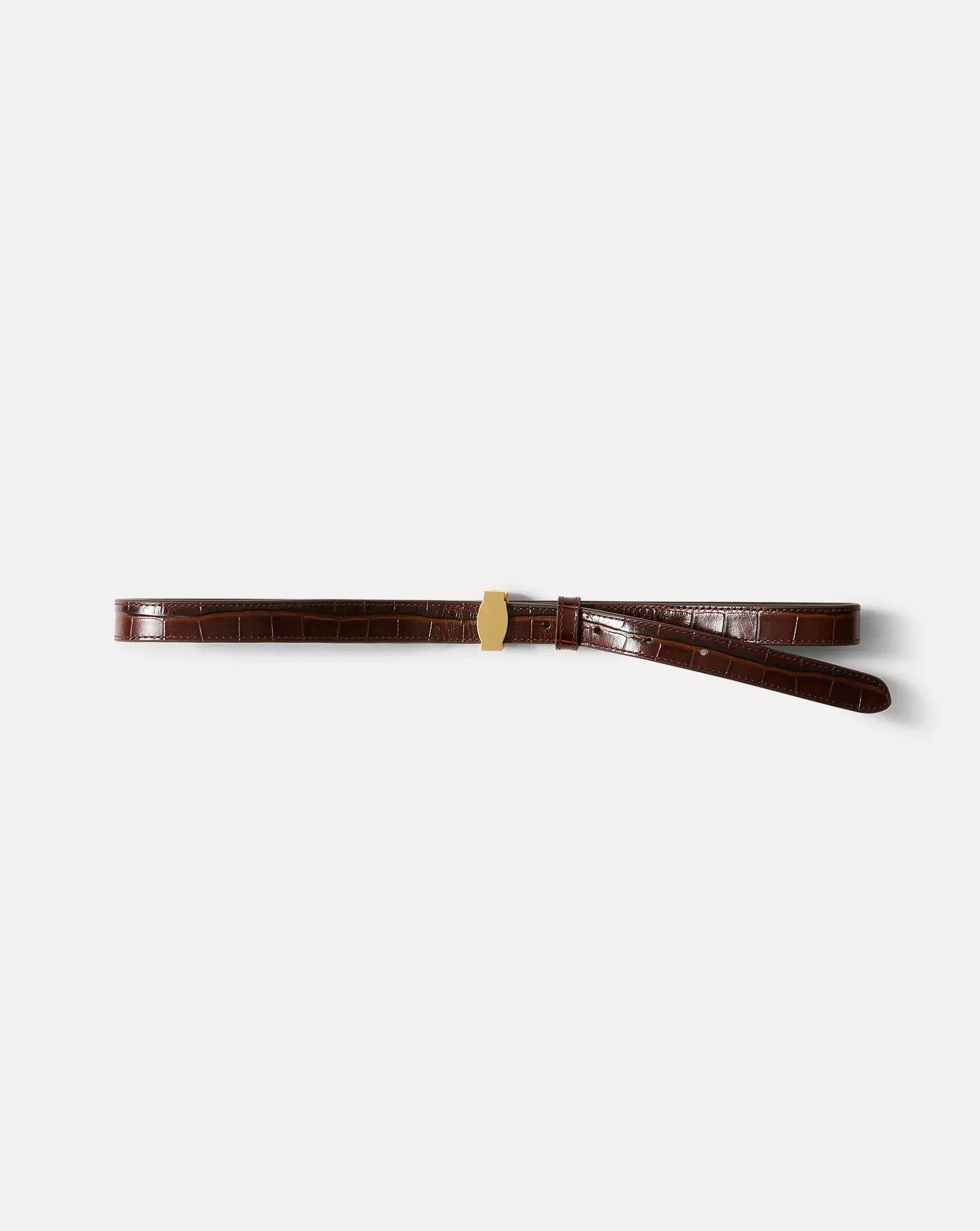 Dash Croc-Embossed Belt