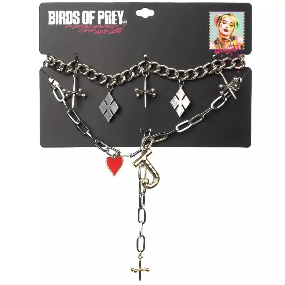 DC Comics Harley Quinn Replica Joker & Jack Necklace Set