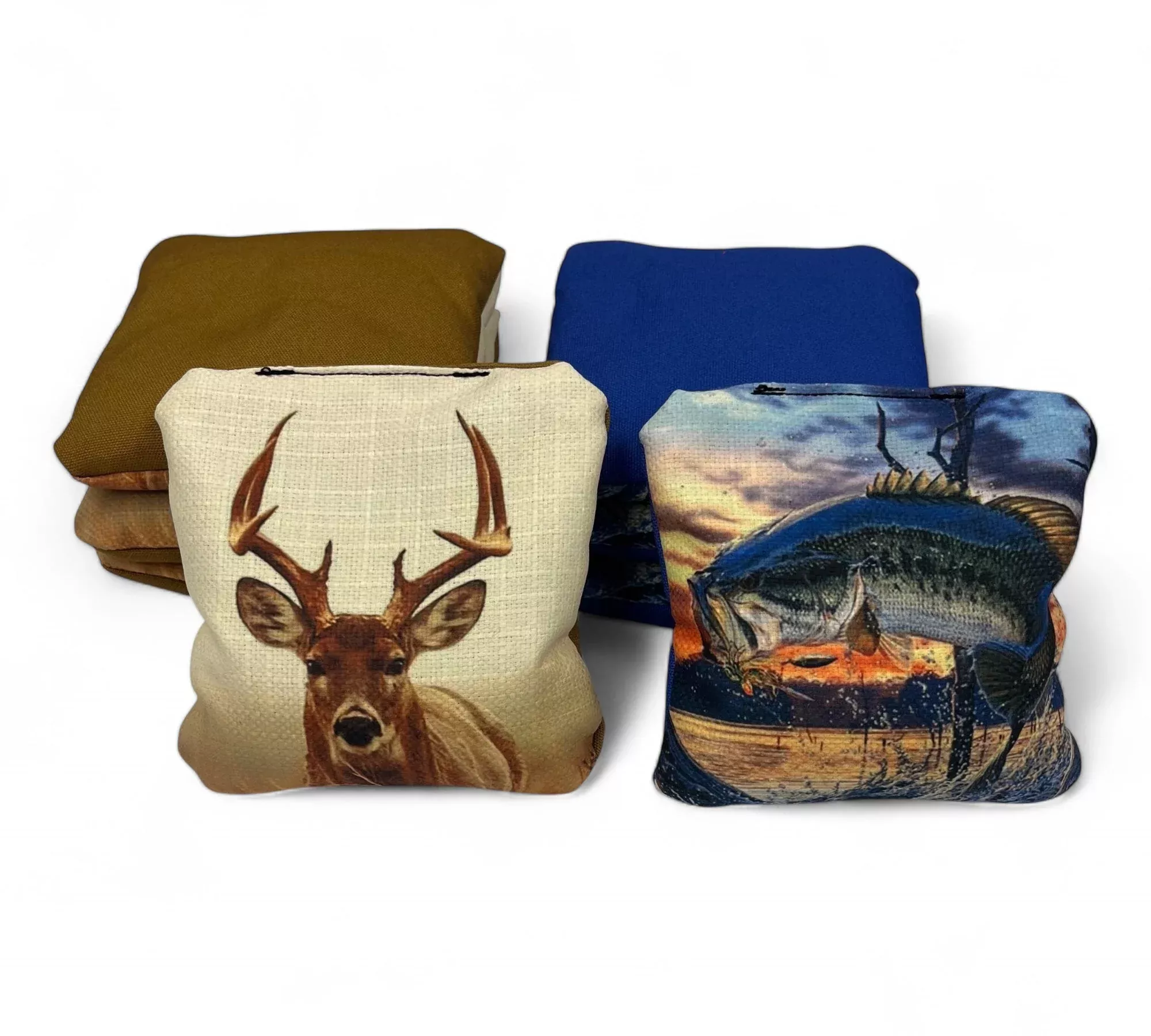 Deer Hunting and Fishing Cornhole bags (set of 8)