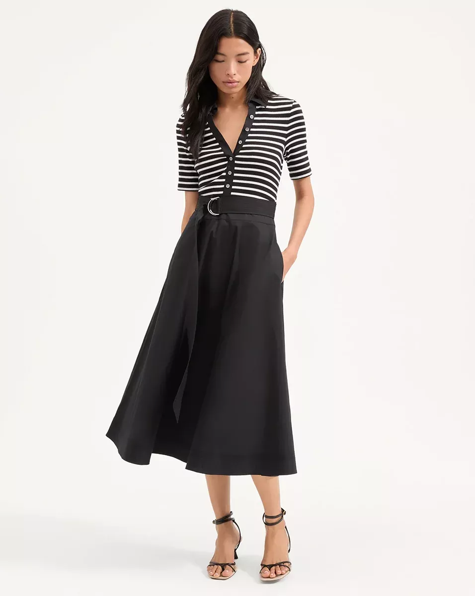Delise Mixed Media Dress