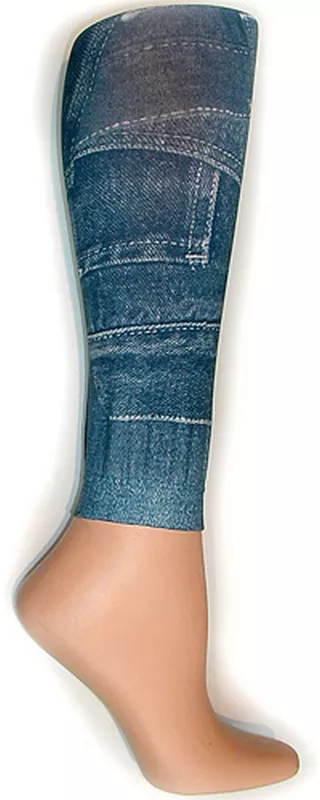Denim Pockets Footless Tights