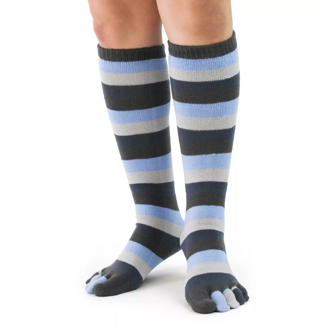 Denim Stripe Toe Socks