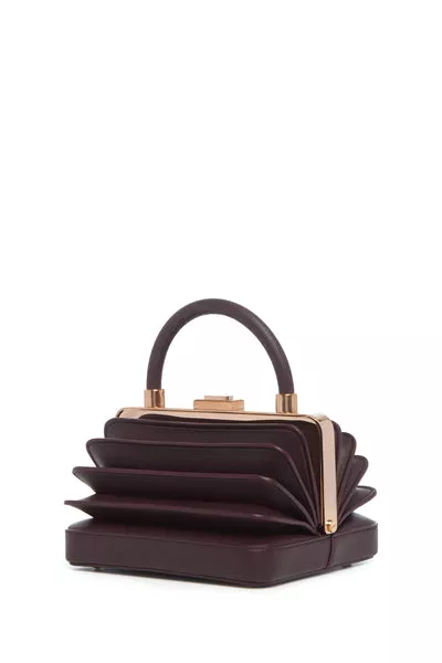 Diana Bag in Bordeaux Nappa Leather