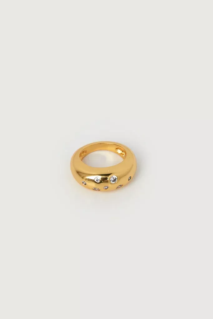 DOME RING WITH ZIRCONIA