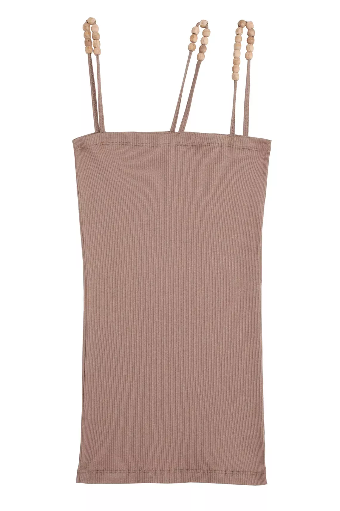 Dried Beige Beaded Tav Tank