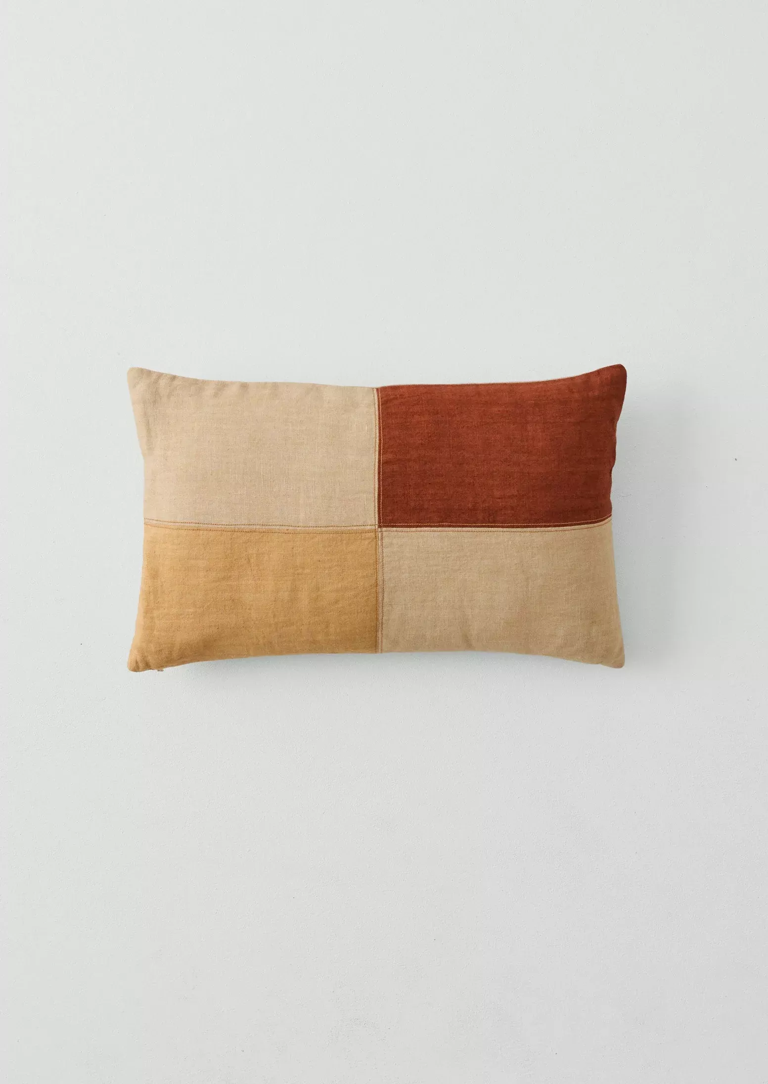 Eave Panelled Linen Pillow Cover