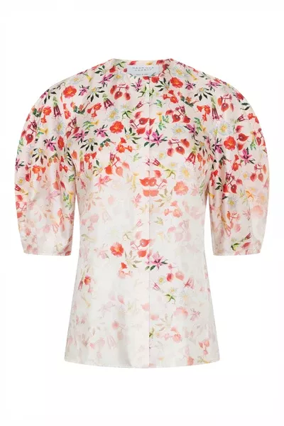 Edify Top in Uruguayan Flowers Printed Silk