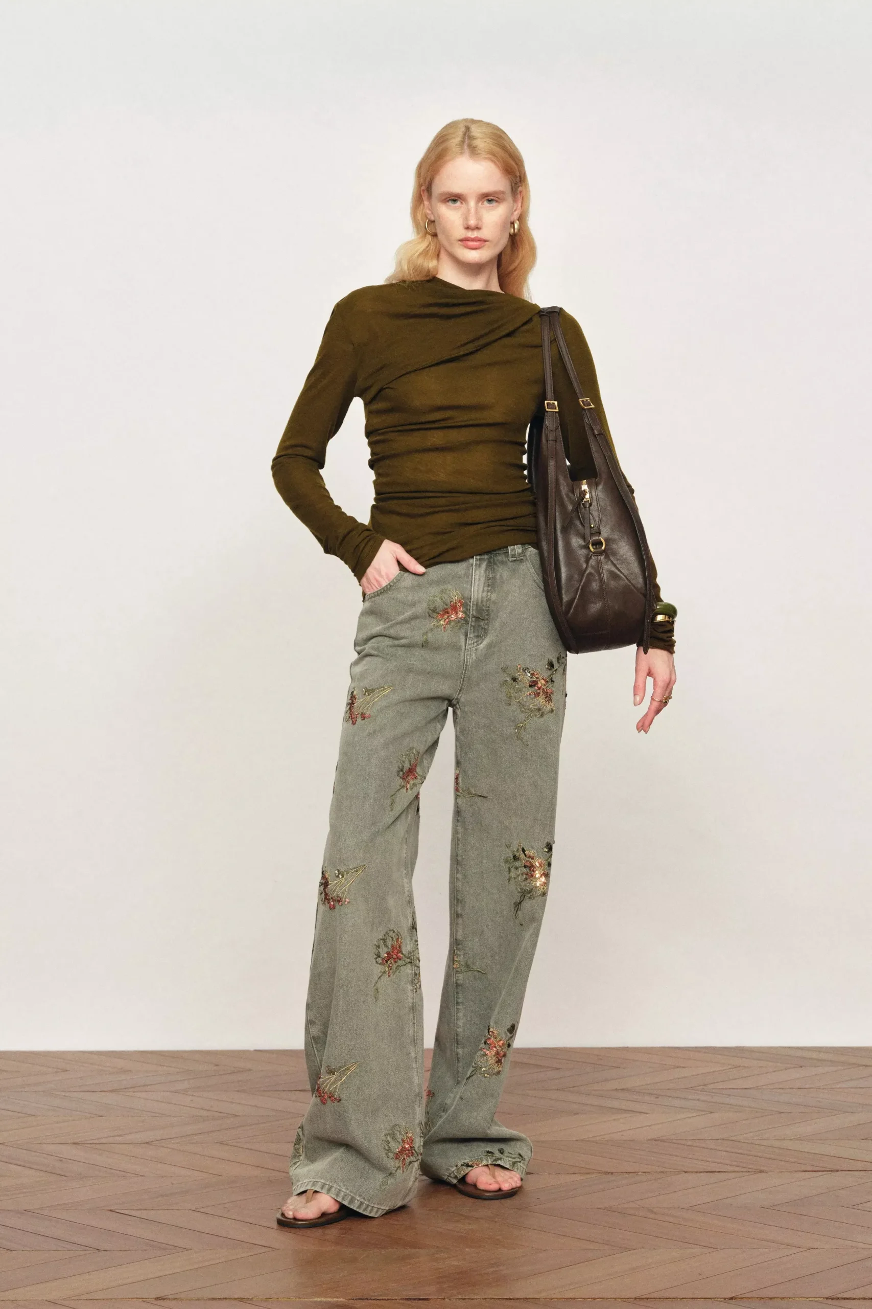 Edith Mock Two Piece Top in Lightweight Merino Knit