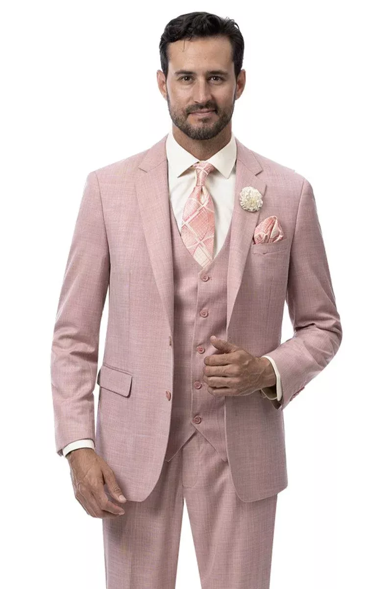 EJ Samuel Modern Fitâ„¢ Mauve Sharkskin Two-Button Suit