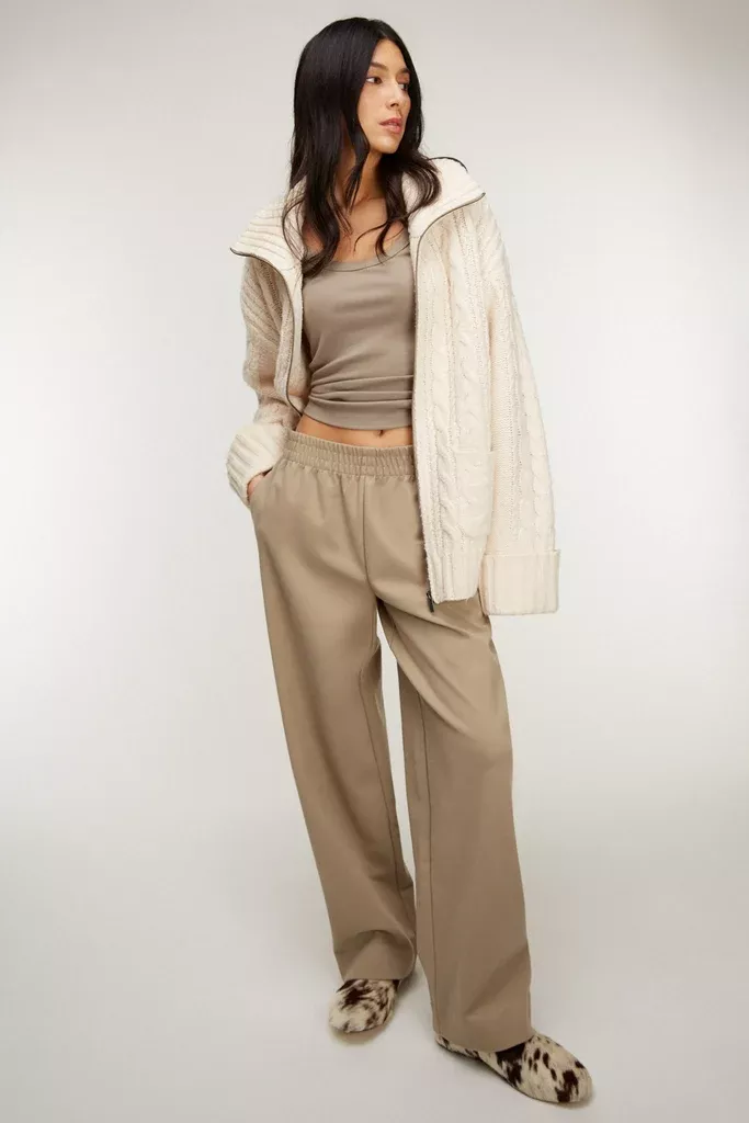 ELASTIC WAIST WOVEN PANT