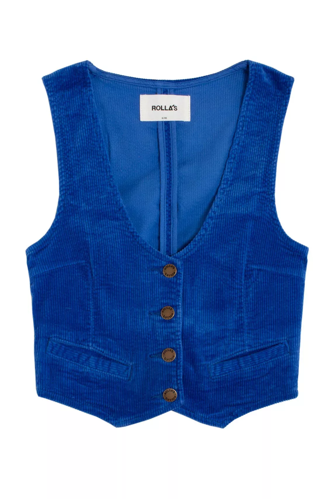 Electric Blu Cord Dallas Vest