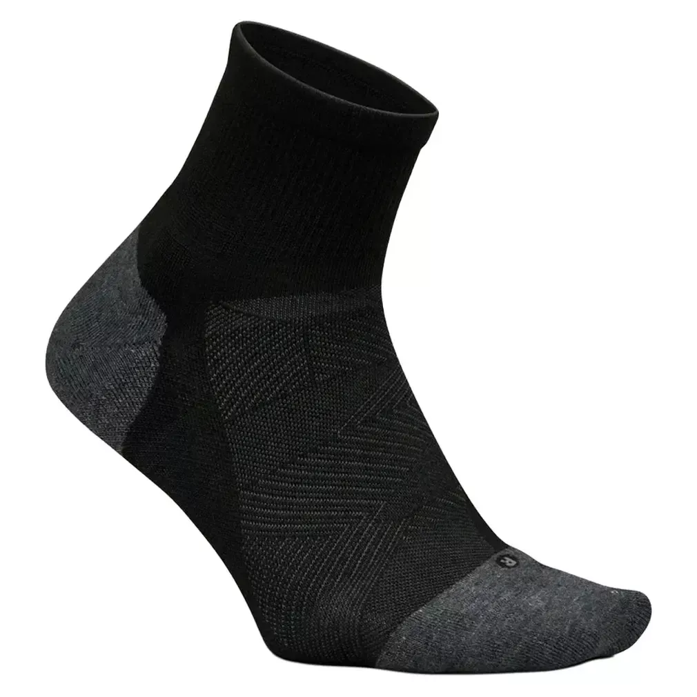 Elite Max Cushion Quarter Socks Black