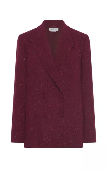 Elliot Blazer in Bordeaux Speckled Cashmere
