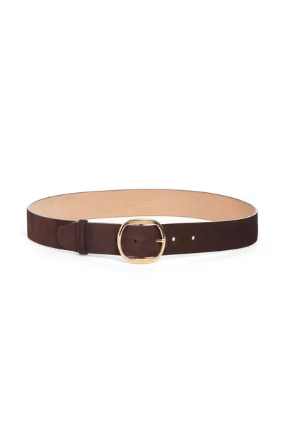 Elster Belt in Dark Brown Suede
