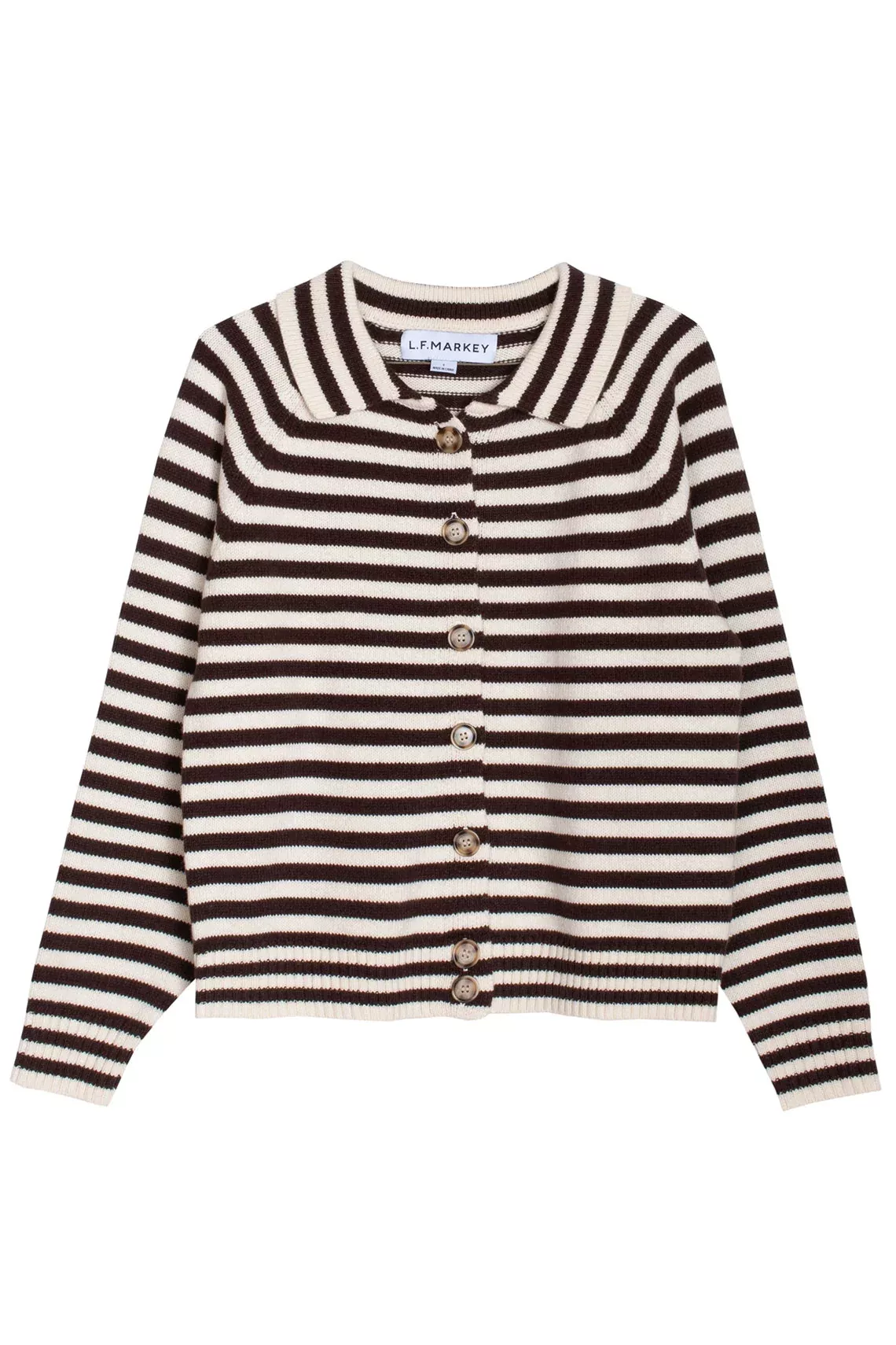 Espresso Stripe Lytton Cardigan