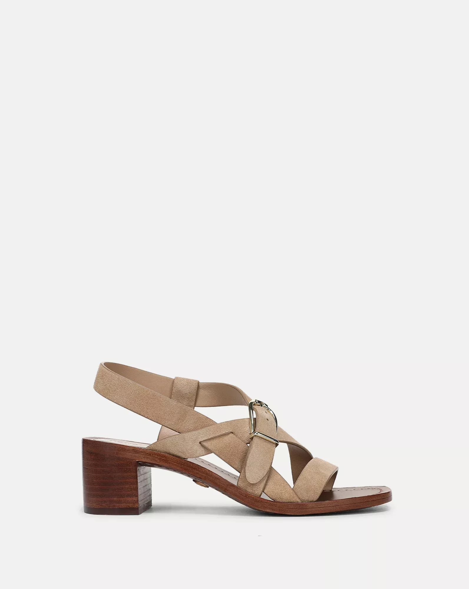 Etta Suede Mid-Heel Sandal