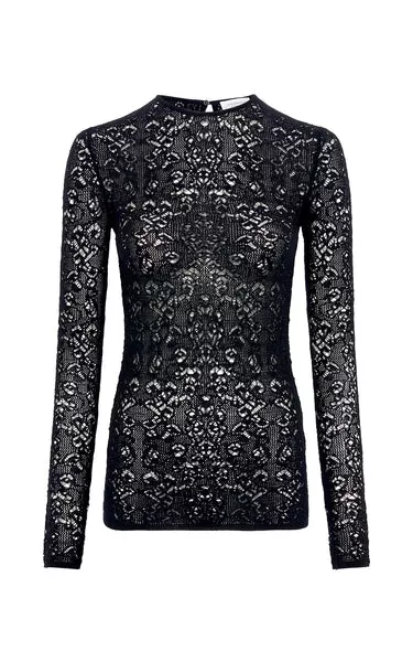 Evander Knit Crewneck in Black Merino Wool Cashmere