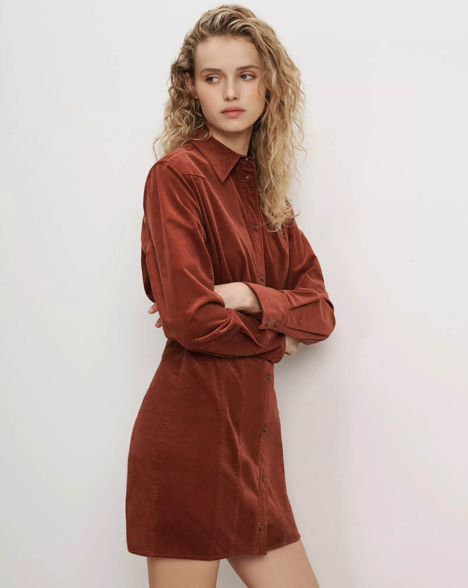 Evren Corduroy Mini Dress