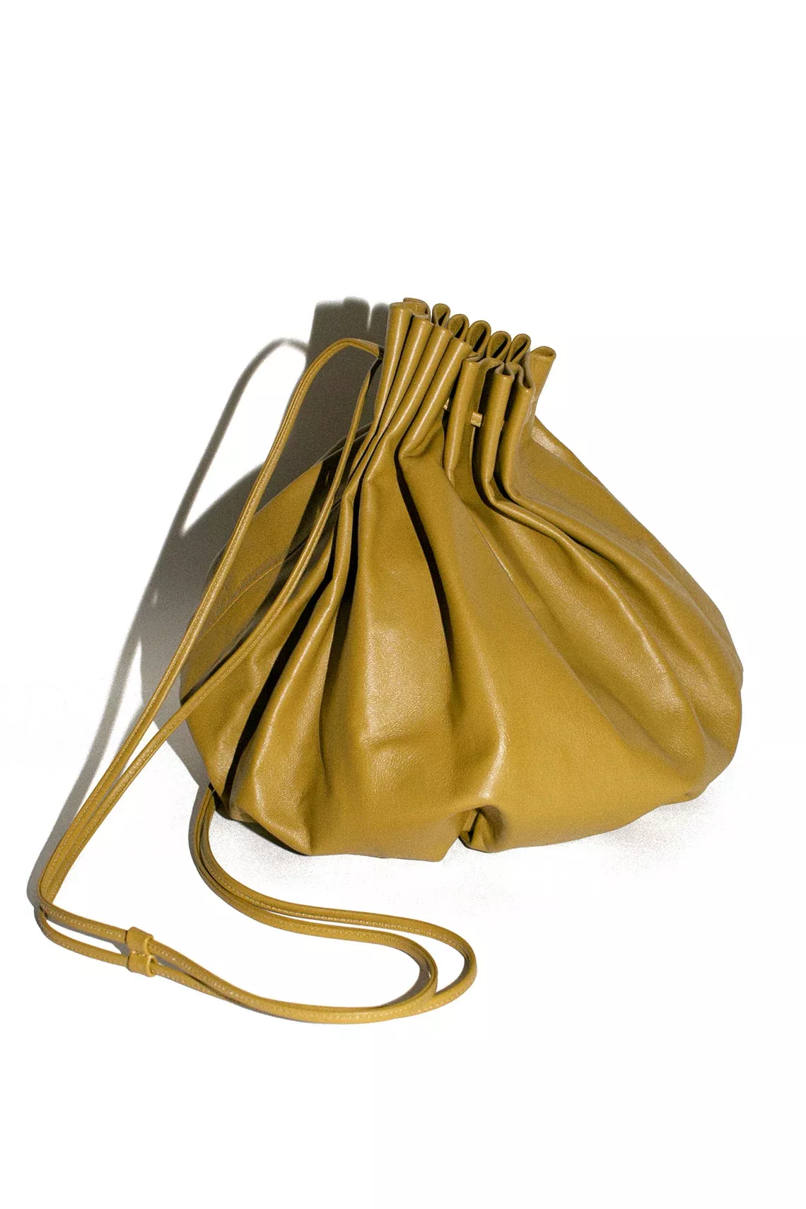 Fennel Pleated Balloon Crossbody