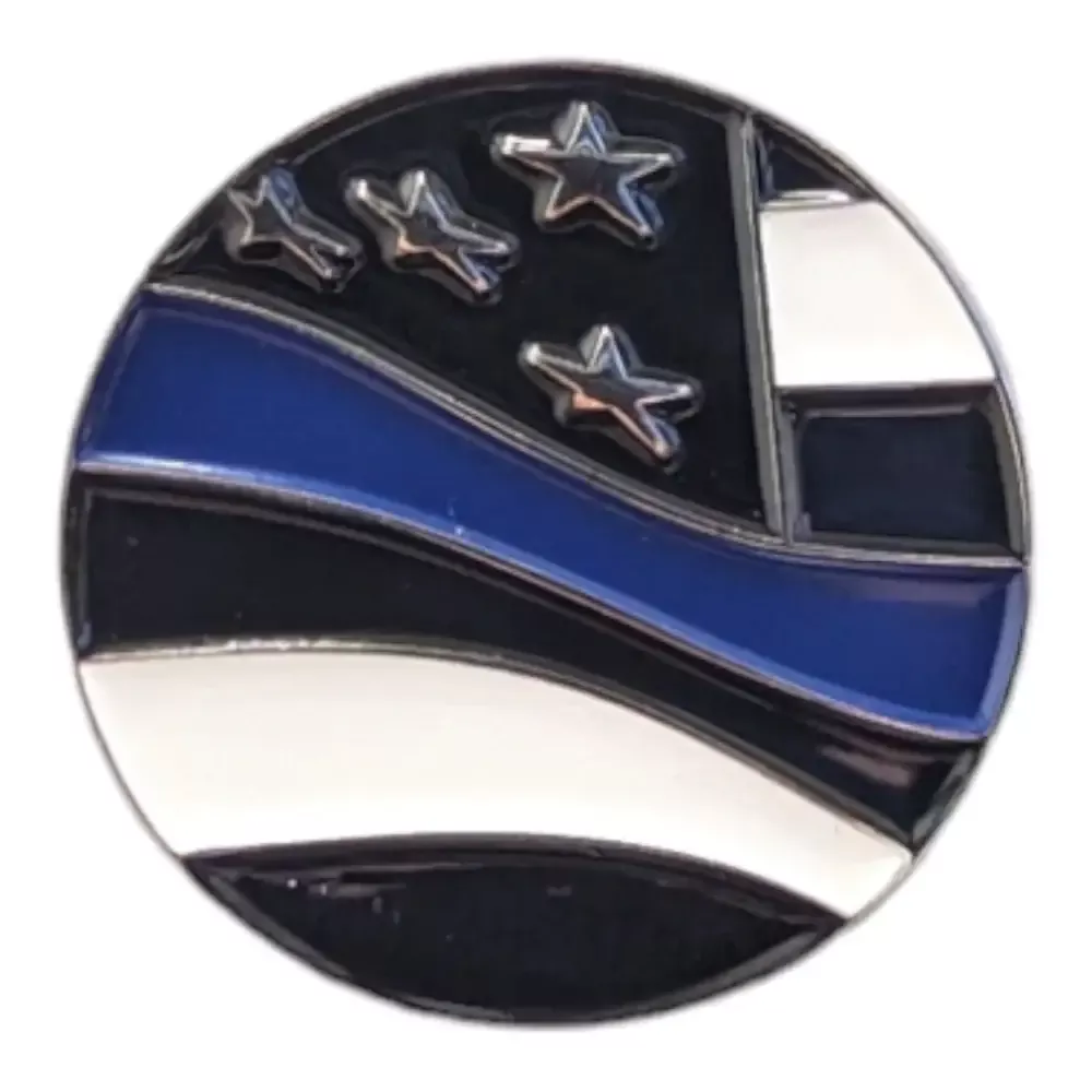 Flag/Blue Line - Magnetic Hat Pin
