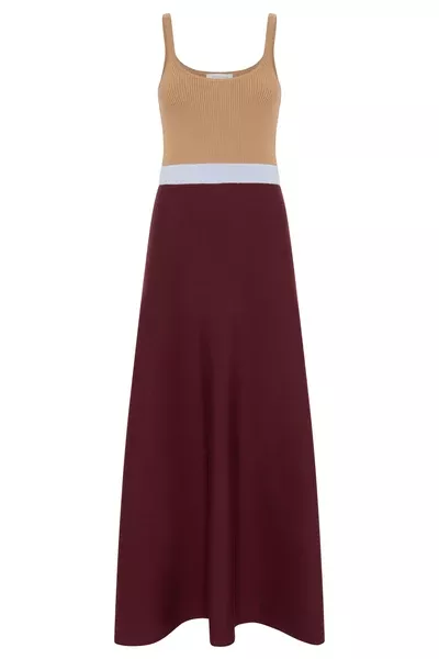 Flaminius Knit Dress in Bordeaux Multi Merino Wool