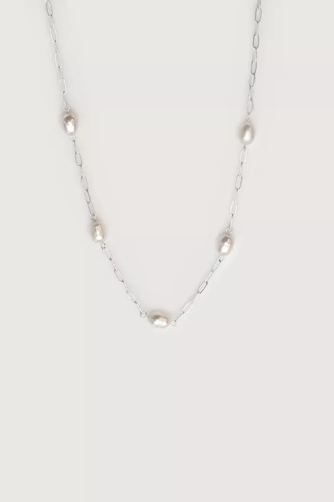 FLOATING NATURAL PEARL CHAIN NECKLACE