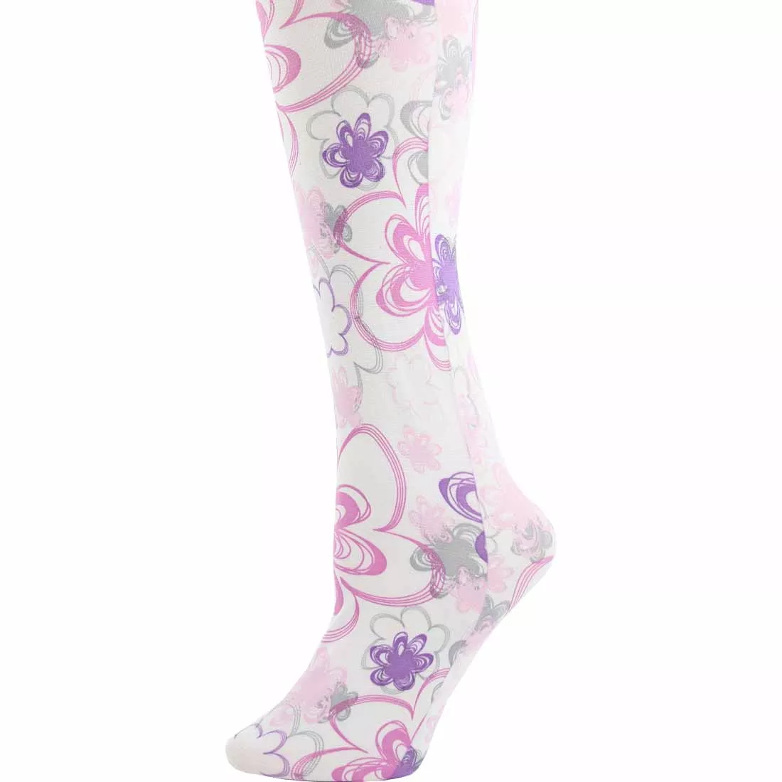 floral doodle adult tights