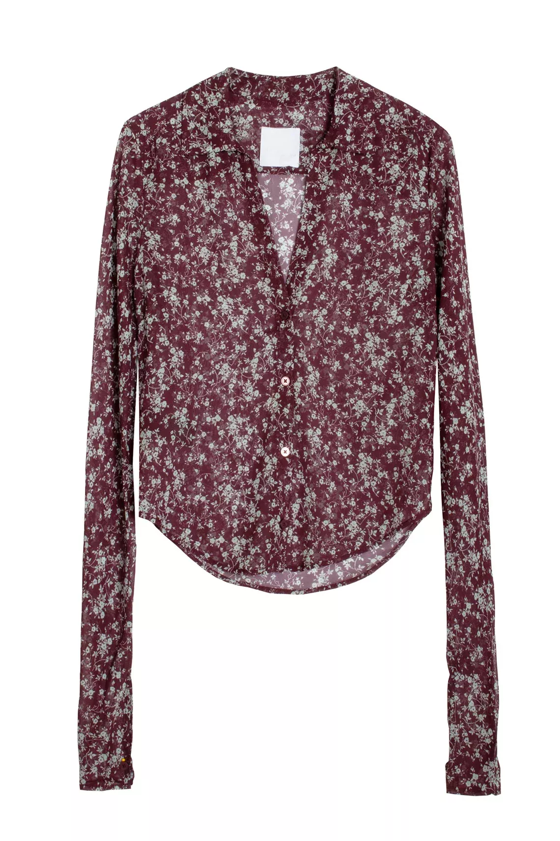 Floral Sheer Silk Shirt