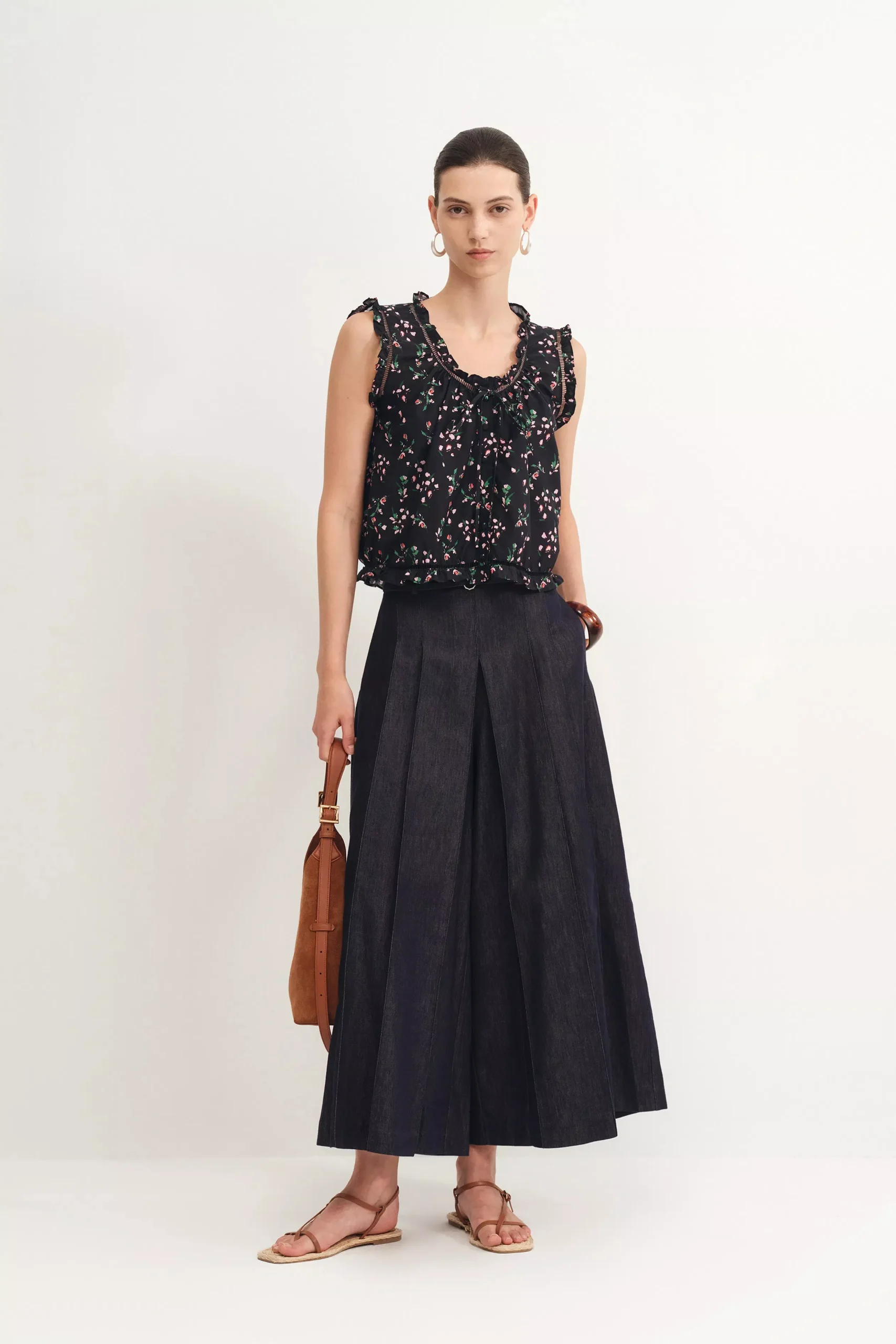 Floris Floral Blouse in Silk Cotton