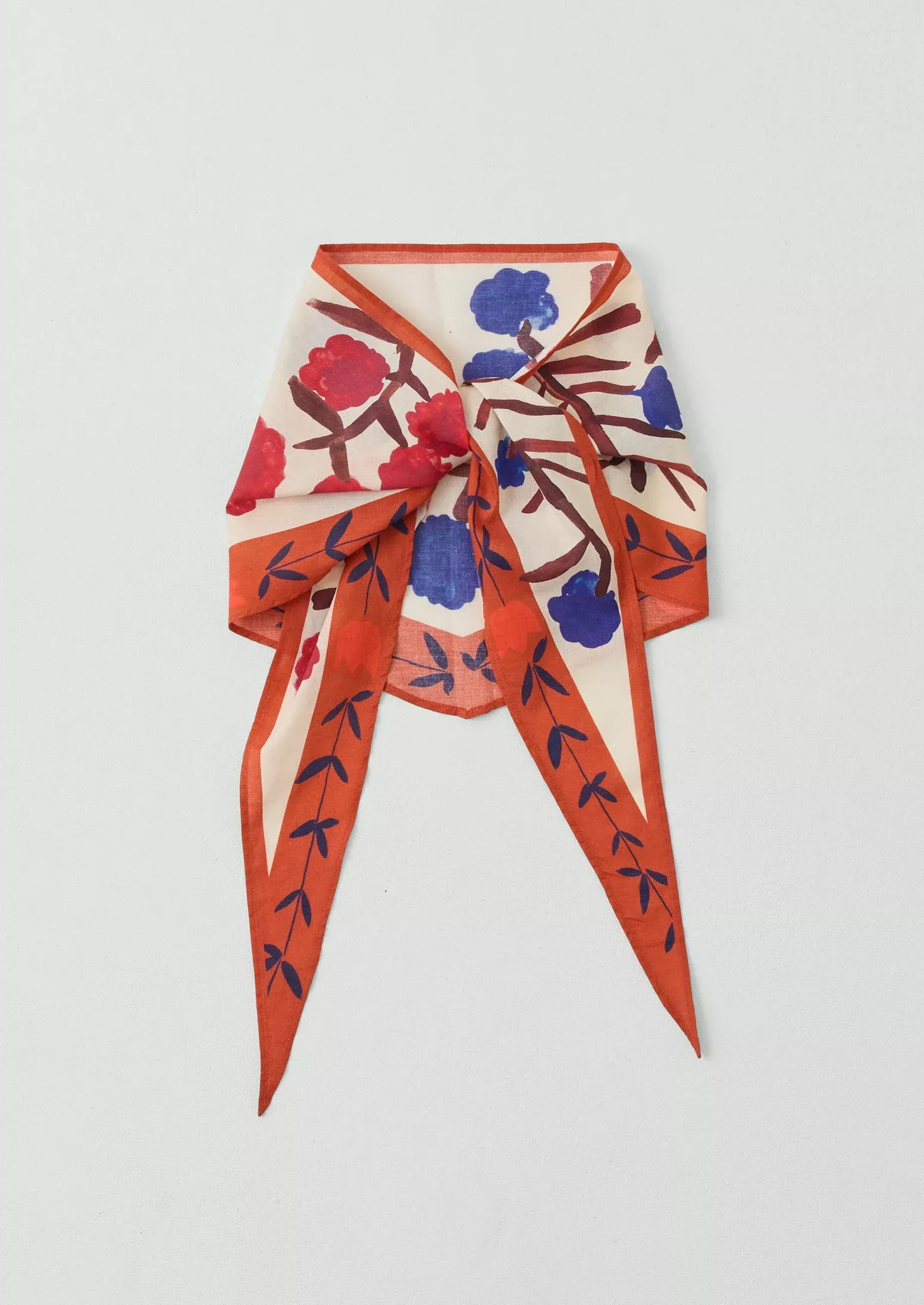 Flower Crown Print Triangle Bandana