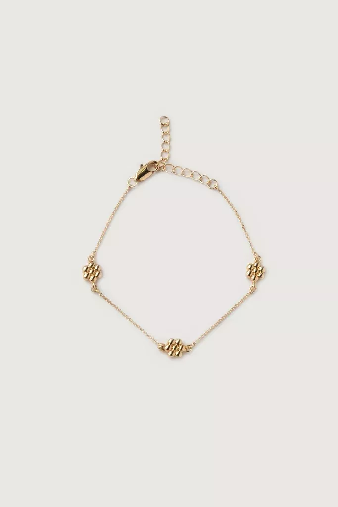 FLOWER ROLO CHAIN BRACELET