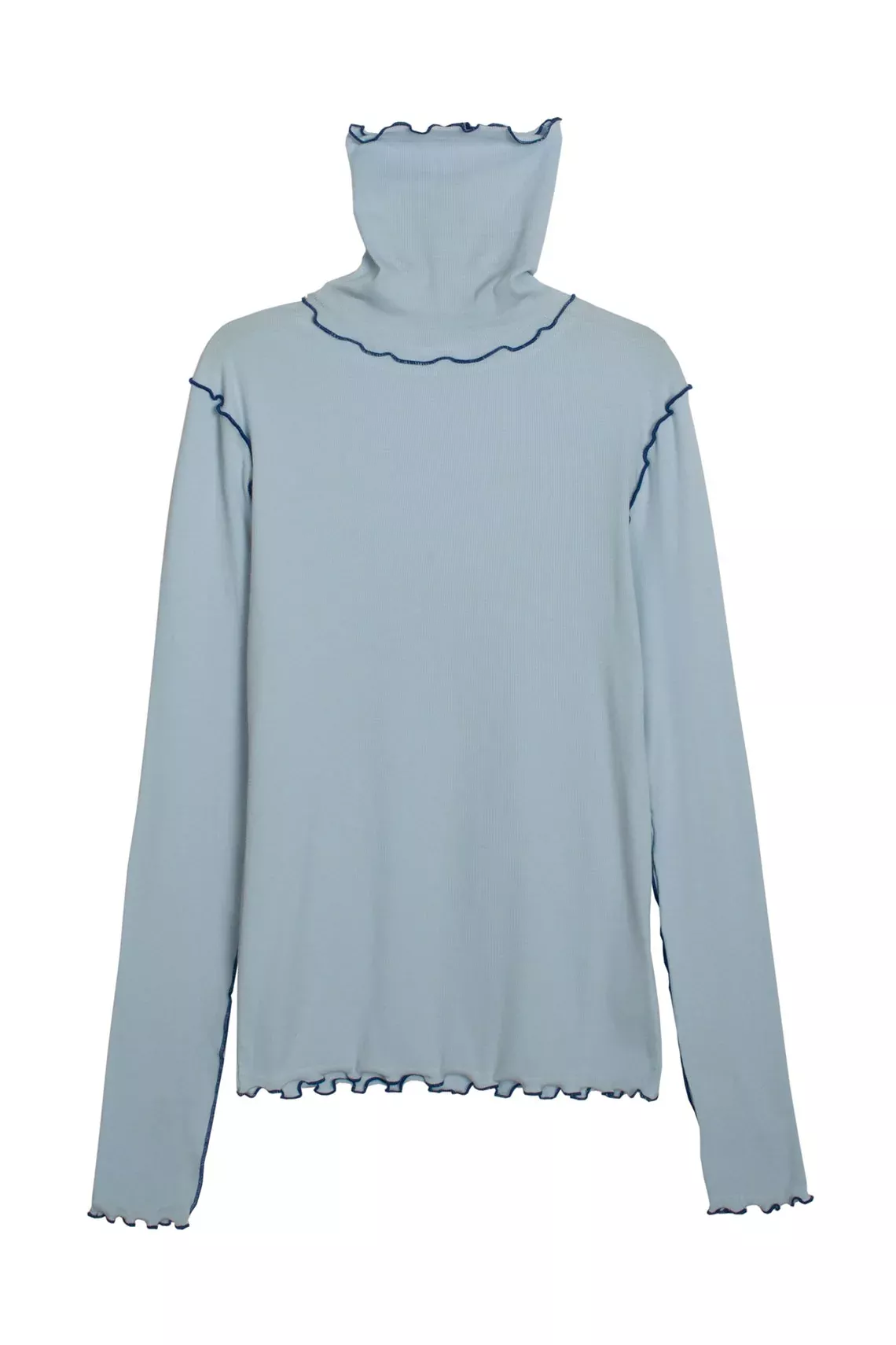 Fog Blue Cisne Rib Top
